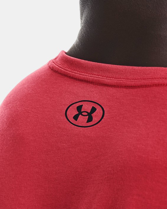 Men's UA Sportstyle Logo Short Sleeve, Red, pdpMainDesktop image number 3
